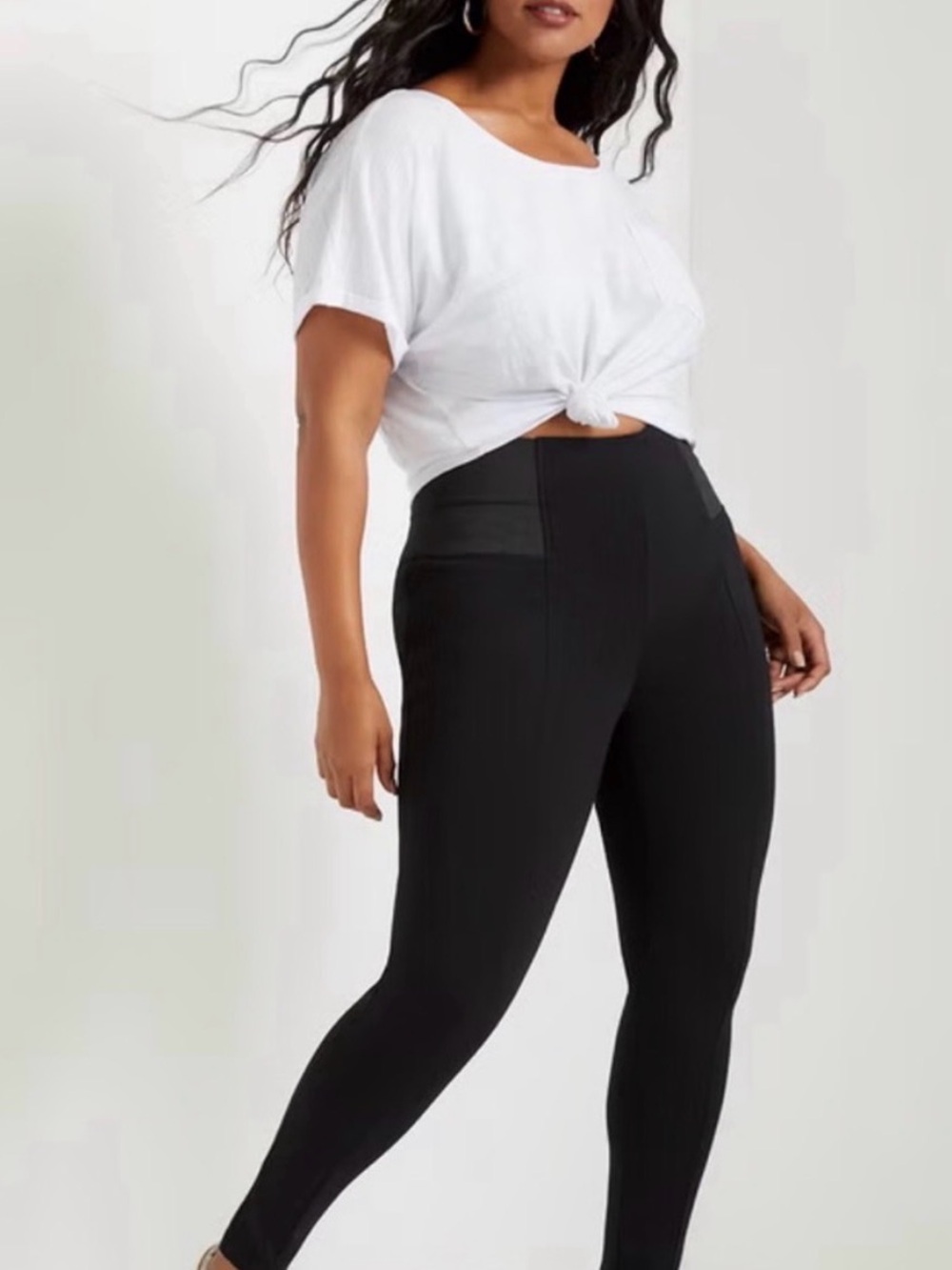 Eloquii Black High-Waist Leggings